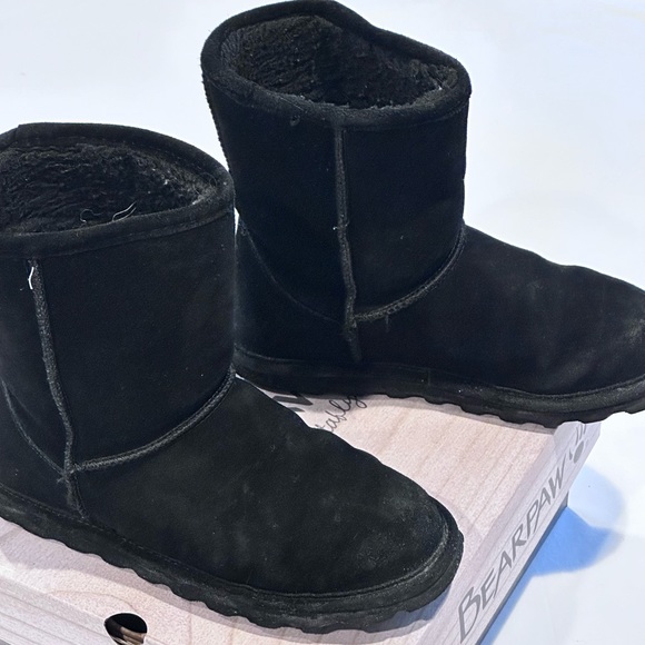 Bearpaw Elle Youth Short Black Winter Boots - Picture 7 of 10